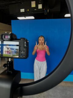 Tapings with OSAS student @livtamayo 🎬