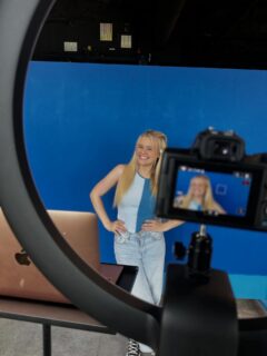 Super fun taping with instructor @kylieewest 🎬