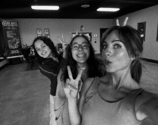 Bunny ears in class today with @mikki_christine_ 🐰