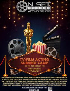 Actors our summer camps are still open!! The Musical theater camp is next week and the vocal camp and TV/Film camp for July has limited spots! 🎬✨