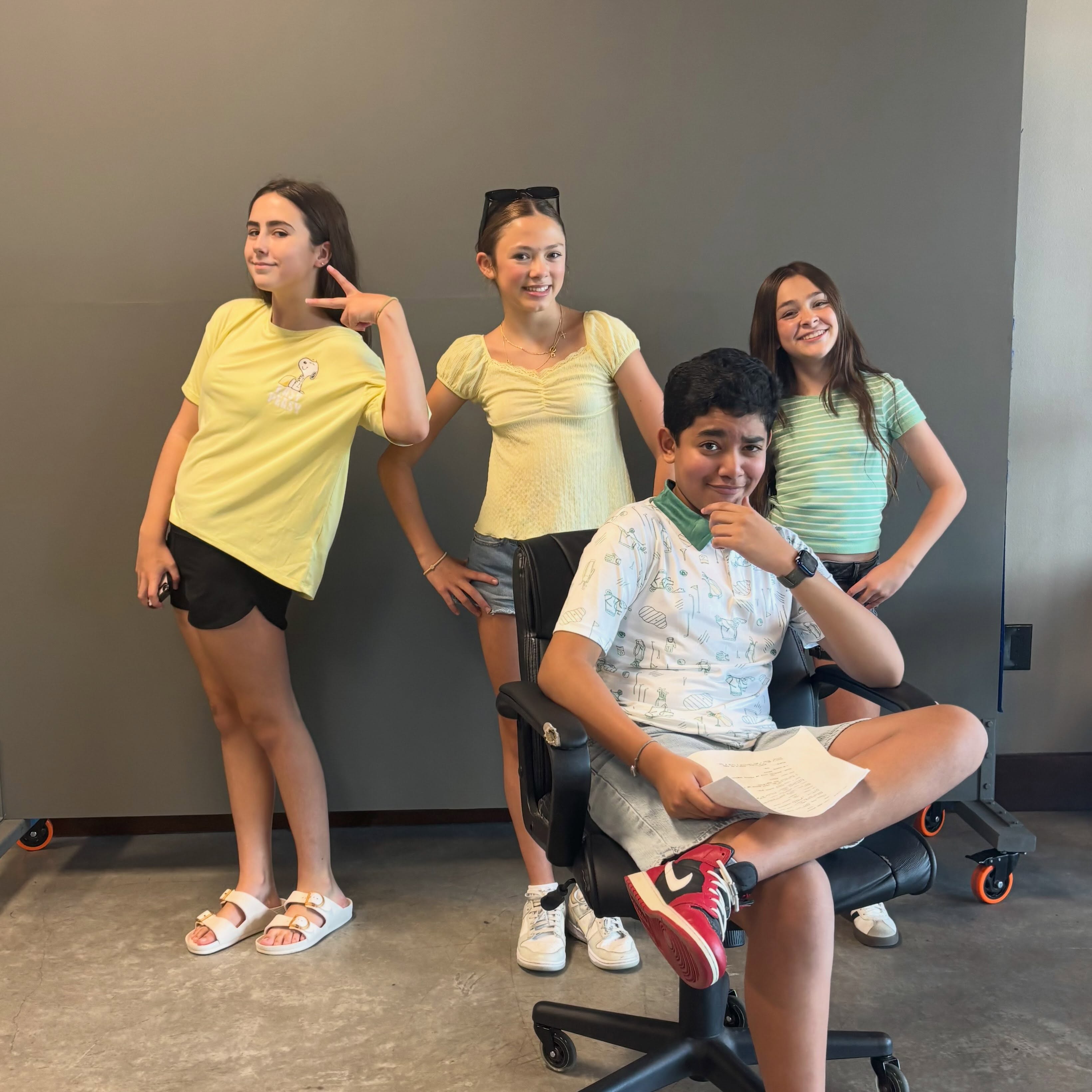 Saturday AM actors came to work😎