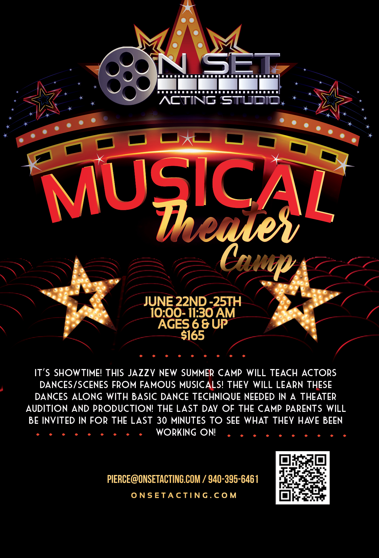 OSAS Musical Theater Summer Camp Flyer 2026